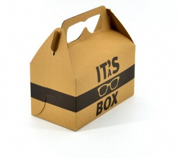 Folding recyclable brown Kraft paper cake box