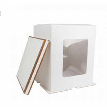 12 inch weding cake box with clear window
