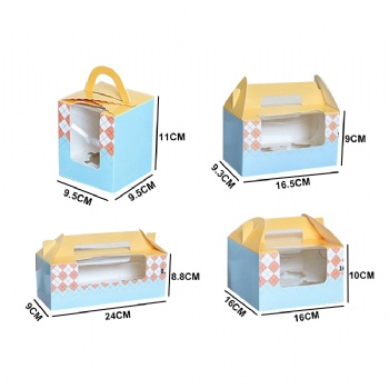 Different Size Cupcake Paper Box with window