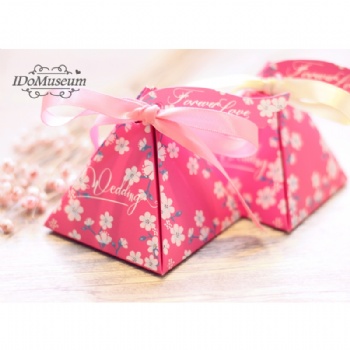 Triangular Wedding Candy Gift Paper Box