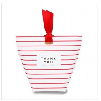 Ribbon Closure Mini Candy Paper Gift Box