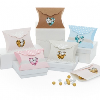 Pillow Shape Candy Paper Box With Window