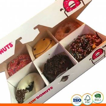 6 packs 350g ivory paper box for donut
