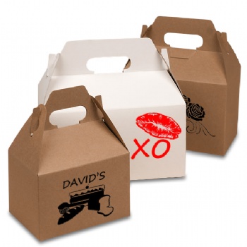 Kraft Paper Box With Handle For Donut