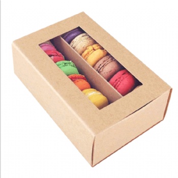 12pcs Kraft Paper Macaroon Packaging Box