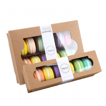Folding Macaroon Kraft Paper Box