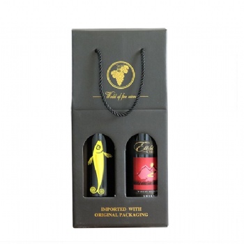 2 Bottles Of Wine corrugated Box With Window